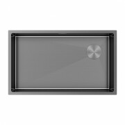 Мойка Paulmark (Ferro Optimum) NEXT-SKEW PM887444-GM вороненая сталь