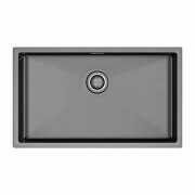 Мойка Paulmark нерж. сталь AISI304 ALLER 74 UNI, PM807444-GM, вороненая сталь, 740х440мм, Starke-Paulmark