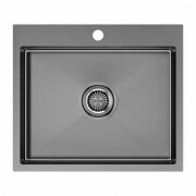 Мойка Paulmark нерж. сталь AISI304 VELTEN 59, PM805951-GM, вороненая сталь, 590х510мм, Starke-Paulmark