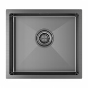 Мойка Paulmark нерж. сталь AISI304 ALLER 44 UNI, PM904444-GM, вороненая сталь, PVD, 440х440мм, Starke-Paulmark