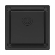 Мойка Paulmark YUNI 44 UNI, нерж. сталь, YU44-MBN, матовый черный NANO-PVD, 440х440мм, Paulmark